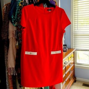 Orange and white TH dress